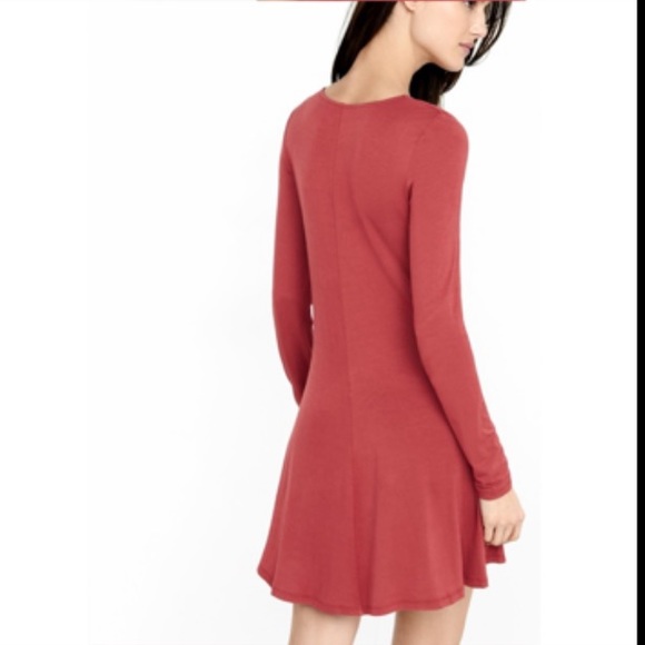 Long sleeve, Criss Cross V Neck, Short Dress - Picture 2 of 4
